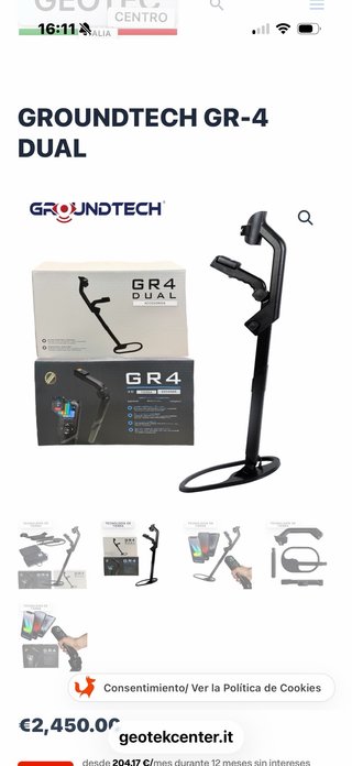 Detector de metales Groundtech GR4 Dual