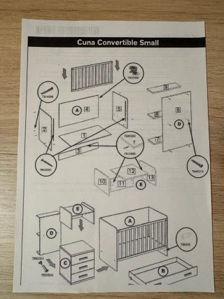 Cuna convertible madera