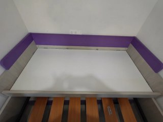 Cama Nido Gris y Morado