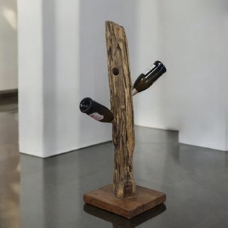 Portabottiglie Verticale da Terra in Legno 100cm
