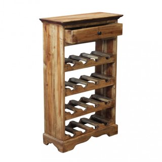 Cantinetta Vino 4 Ripiani Legno Massello 85x55cm