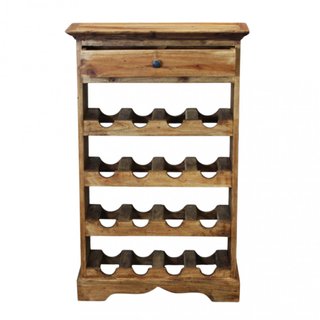 Cantinetta Vino 4 Ripiani Legno Massello 85x55cm