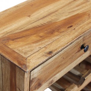 Cantinetta Vino 4 Ripiani Legno Massello 85x55cm