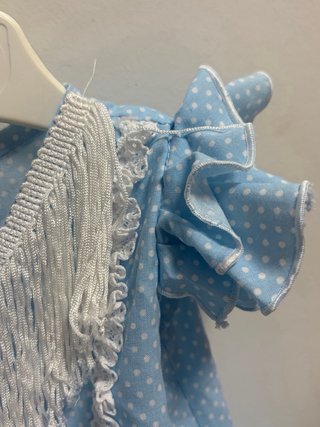 Traje Flamenca Niña Azul Polka