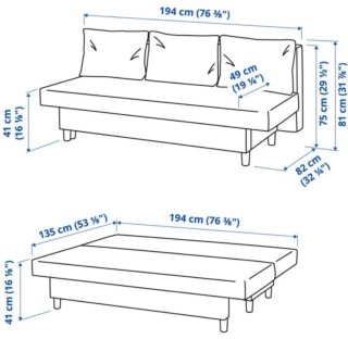 Sofá cama beige tela