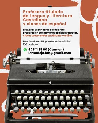 Profesora de Lengua y Literatura Castellana