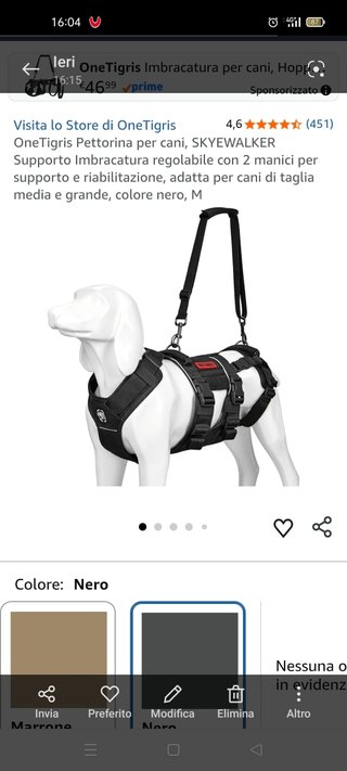 Pettorina per cani OneTigris