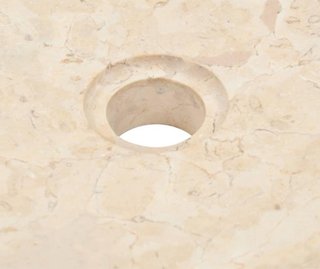 Lavabo de mármol beige nuevo,con conjunto complet