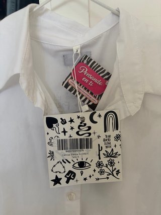 Camisa blanca de la marca aire  retro Talla S