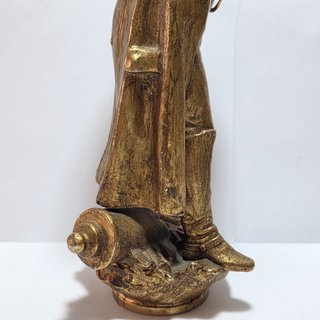Antica Scultura Napoleone Bonaparte Zamac Fine XIX