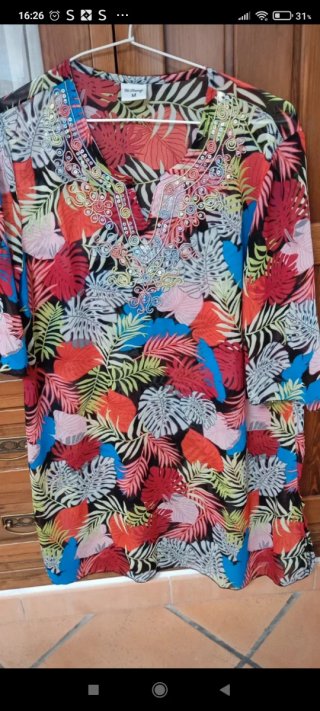 Vestido playa/piscina estampado M