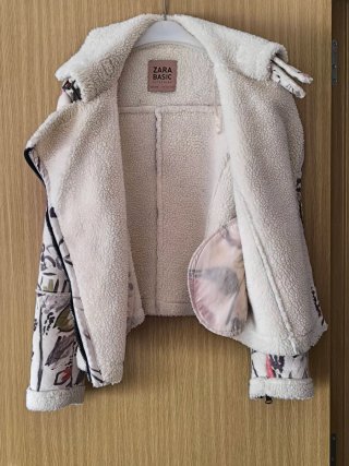 Chaqueta estampado floral forrada