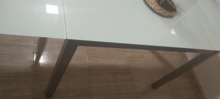 Mesa de cristal extensible