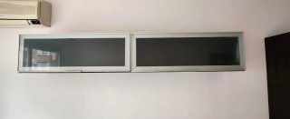 Mesa de comedor cristal y madera