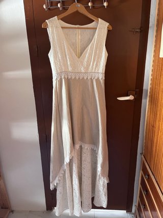 Vestido de Novia 'Celtic' de Lino y Encaje