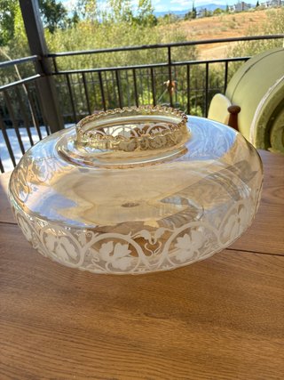 Lámpara de cristal con diseño floral