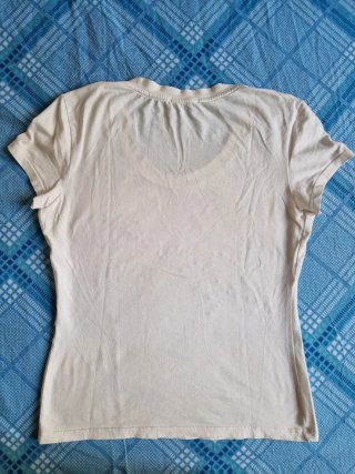 T-shirt Cavalli effetto vintage e rilievo oro