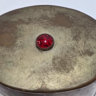 Scatola portagioie indiano metallo argentato