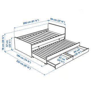 Cama nido IKEA con cajones