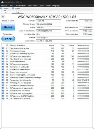 Disco Duro WD 500GB WD5000AAKX