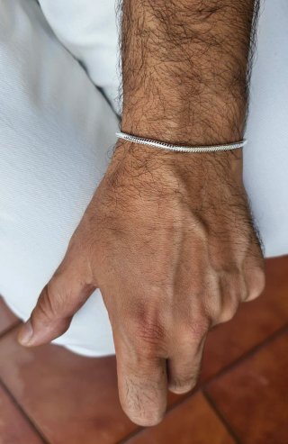 Pulsera Plata Ley 925 Hombre ( 21cm )