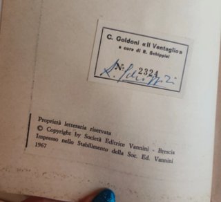 Carlo Goldoni “ Il Ventaglio”