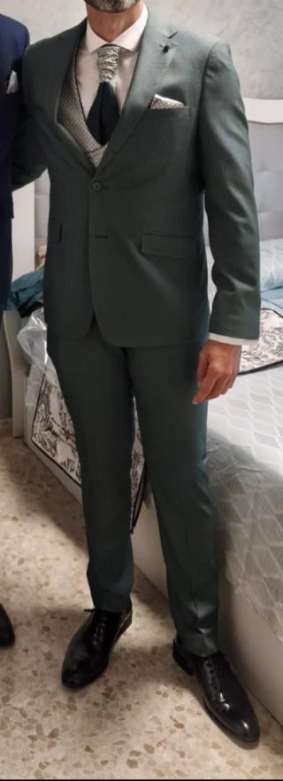 Traje Novio Rubén Tellez Talla 52 Verde