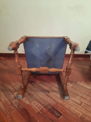 Set 4 Sedie Barocche Tessuto Floreale