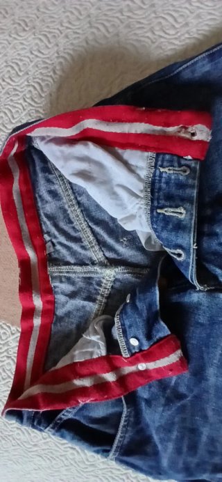 Pantalón vaquero casual azul corte ancho