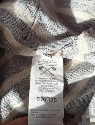 Vestido rayas T.3 algodón