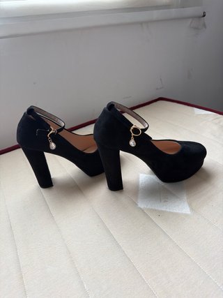 Zapatos de tacón negros con pulsera Tam tacón:12
