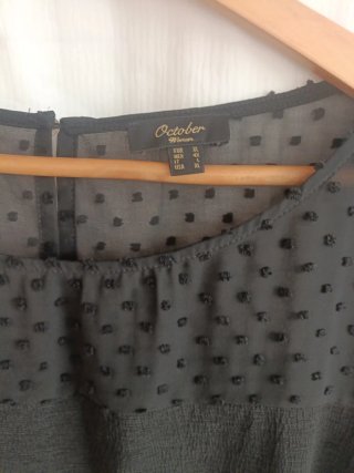 Blusa Negra October Talla XL Plumeti