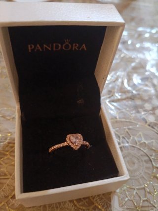 Anello Pandora Cuore Rosa Oro