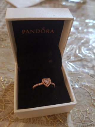 Anello Pandora Cuore Rosa Oro