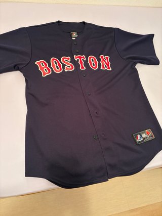 Camiseta Béisbol Boston Majestic Azul/Rojo