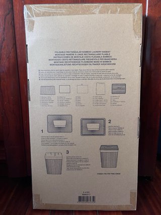 Cesto Ropa Bambú Compactor Plegable
