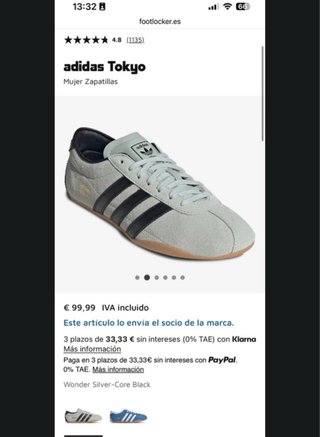 Adidas Tokyo Mujer Talla 43.5