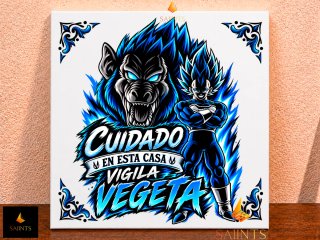 Azulejo En esta casa vigila Vegeta