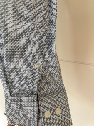 Camisa Calvin Klein azul y blanca Slim fit