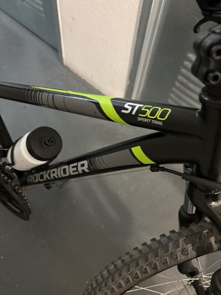 Bicicleta Rockrider ST500 Negra/Verde