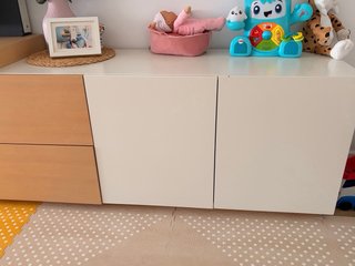 Mueble TV roble grande almacenaje