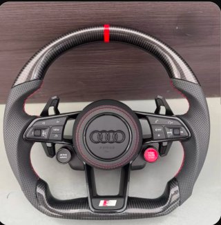 Volante Audi Carbono Rojo