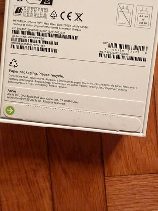 iPhone 17 Pro Max 256GB Blu