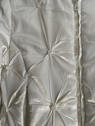 Parka acolchada raso mujer T 38 M,  beige crudo