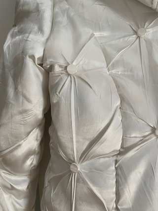 Parka acolchada raso mujer T 38 M,  beige crudo