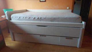 Cama nido con cajones y colchón