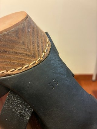 Sandalias tacón Martinelli piel negras 38 mujer