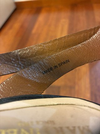 Sandalias tacón Martinelli piel negras 38 mujer