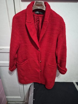 Chaqueta Zara Roja Texturizada