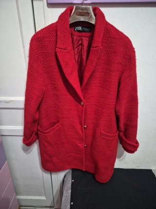 Chaqueta Zara Roja Texturizada